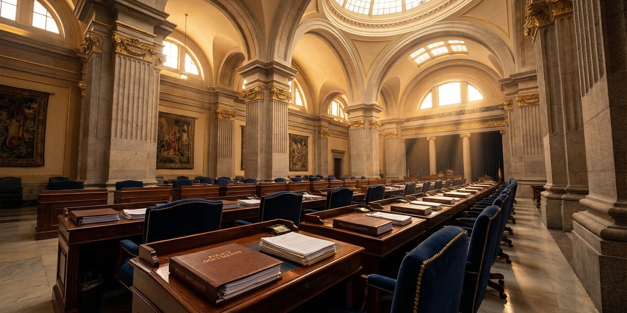 Legislative chamber architecture representing Nevada film tax policy analysis